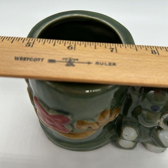 Ceramic Majolica Lucky Bamboo Ceramic Elephant Planter Pot - Picture 6 of 8